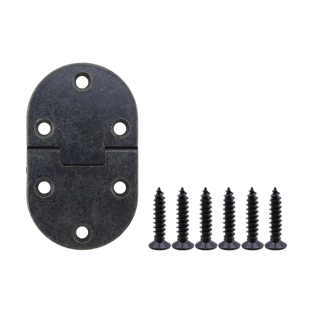 Drop Leaf Table Hinges, 2.56 x 1.5 Inch, Vintage Black, 4Pcs