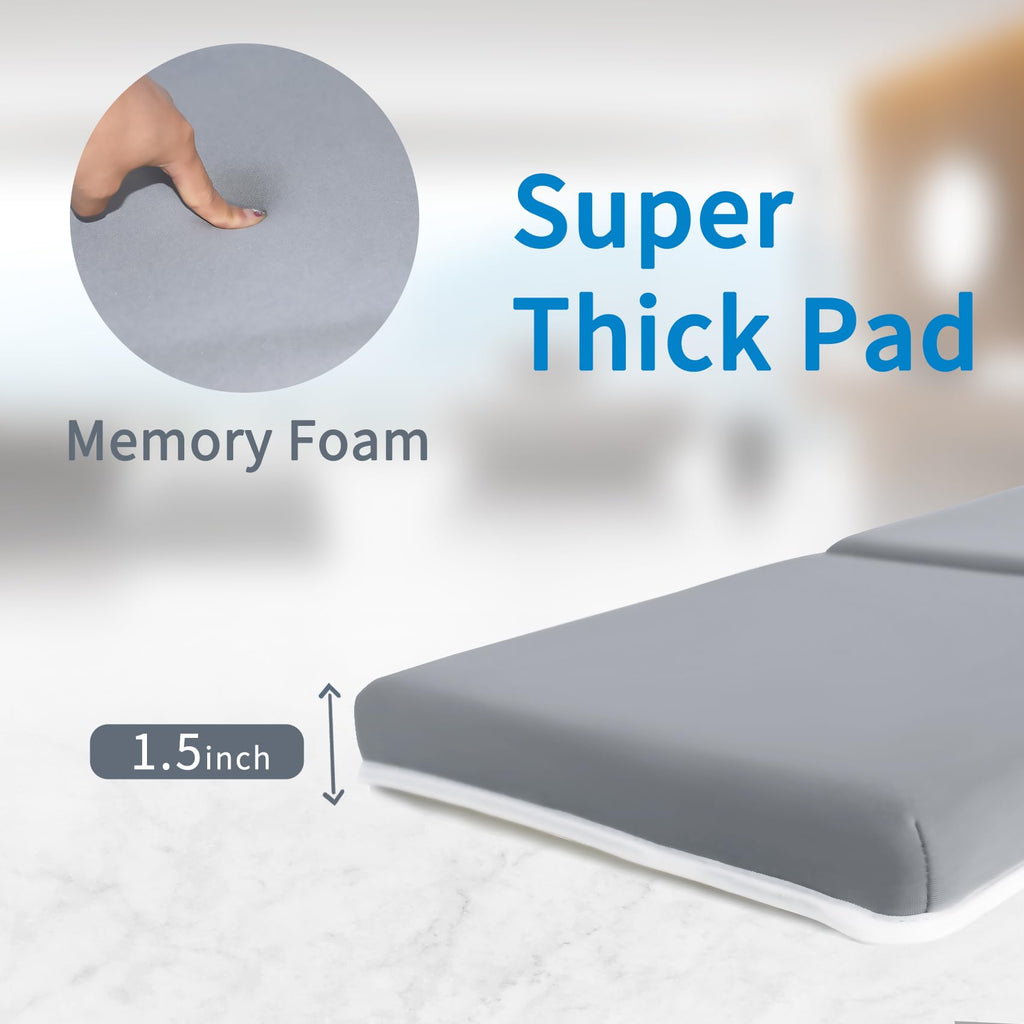 Bath Kneeler Pad, 1.5 inch Thick Kneeling Pad Mat, Foldable Painless Knee Cushion Mat, Non-Slip Bathtub Kneeler for