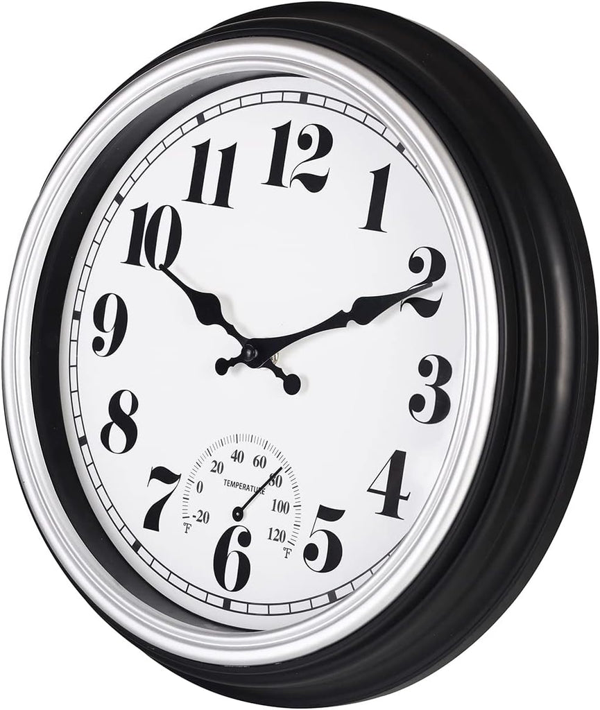 45MinST 12 Inches Retro Wall Clock, Silent Non Ticking Battery Operated Movement, Decor for Home/Wall Decor