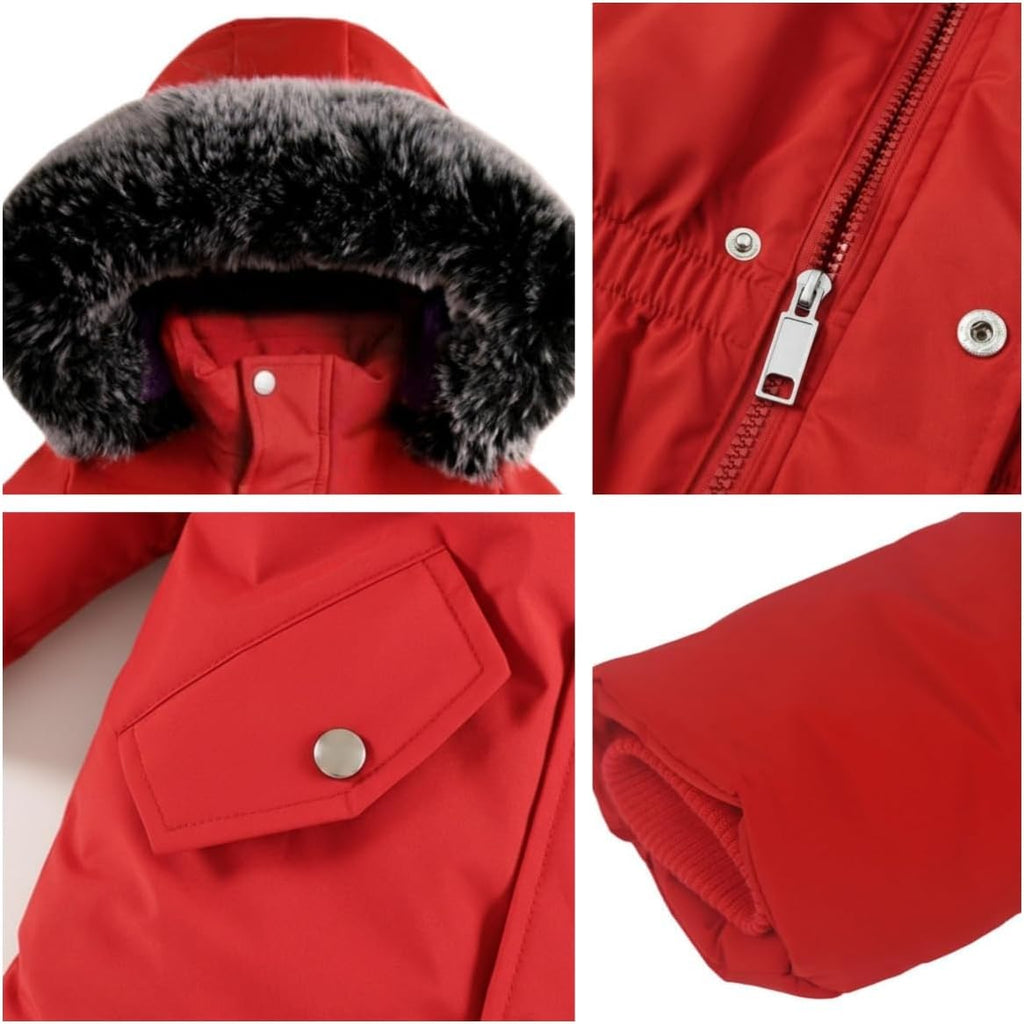 Girl Winter Coat Heavyweight Hooded Puffer Jacket Kid Parka Outwear