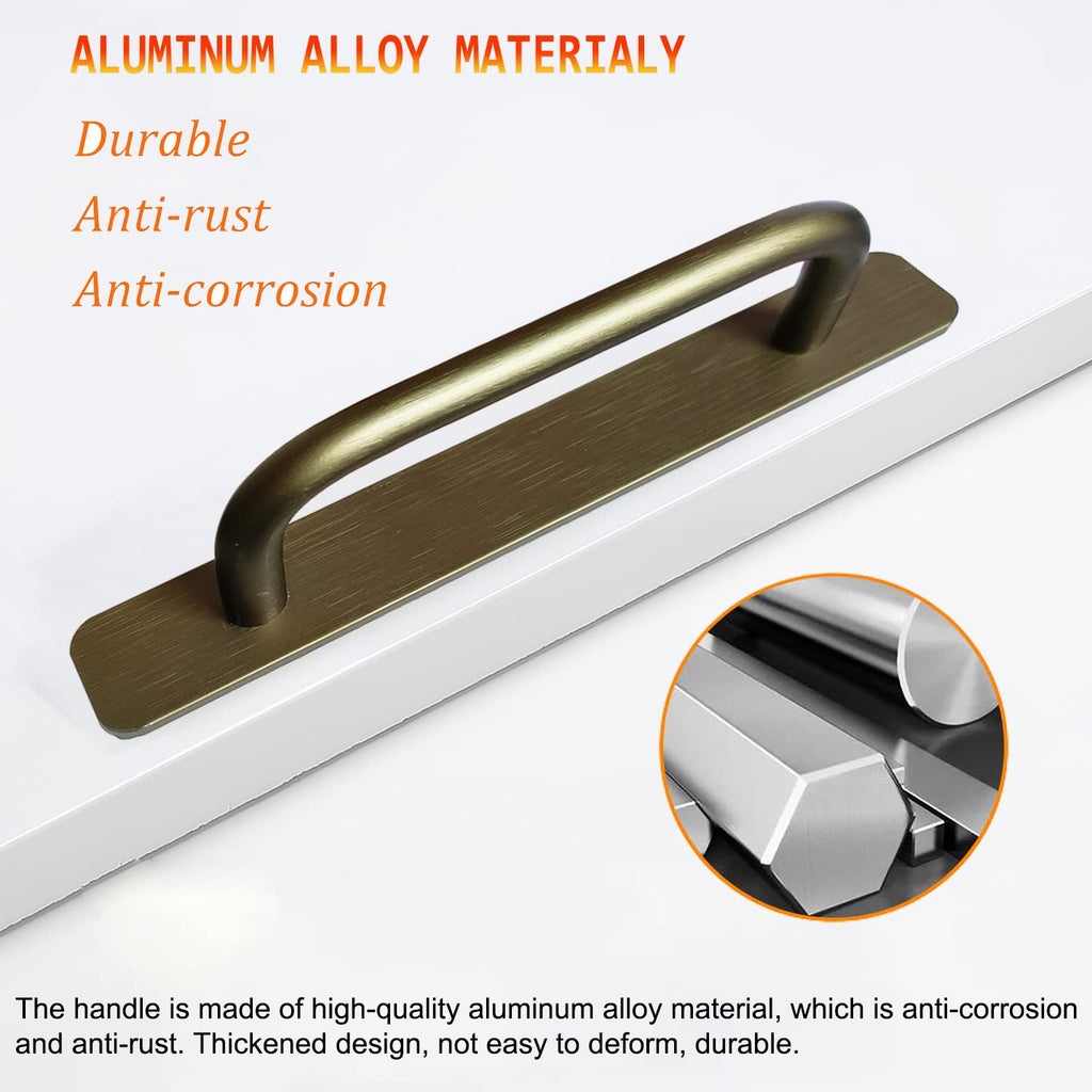 Self-Stick Instant Cabinet Handles - 2pcs Aluminum Alloy Drawer Pulls Helper with Adhesive Door Handle Cabinet Drawer