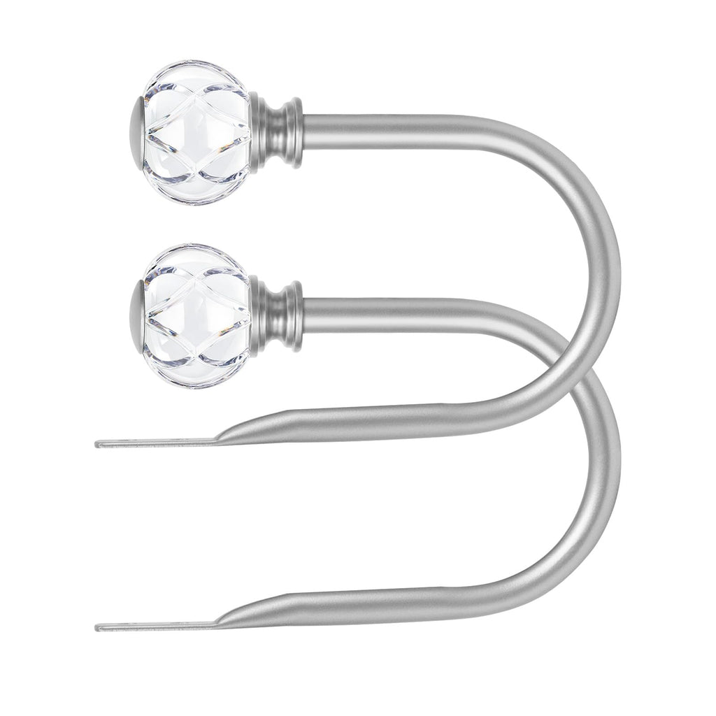 Silver Curtain Holdbacks for Drapes