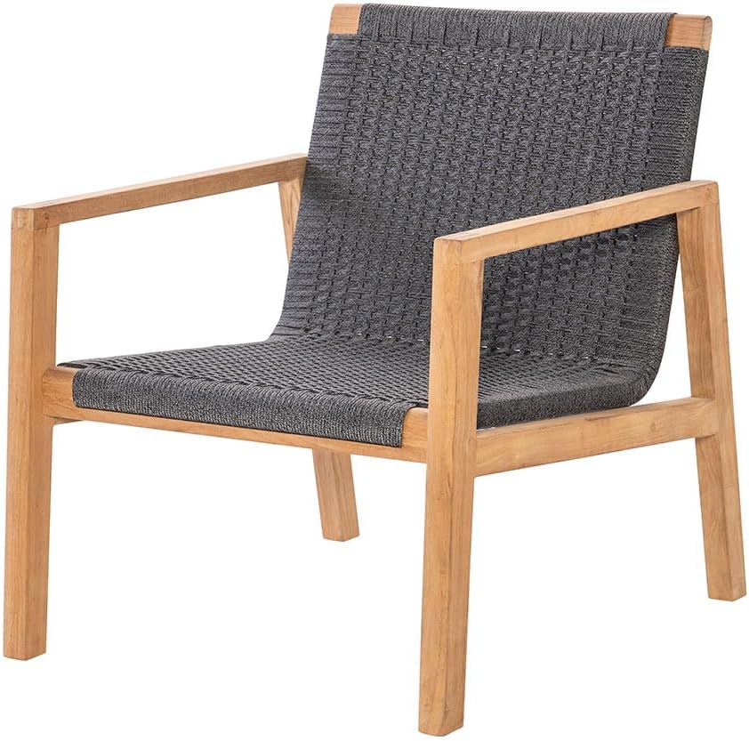Admiral Club Chair, Comfy Outdoor Chairs with Armrests, Residential and Commercial Teak Chair, Wooden Outdoor
