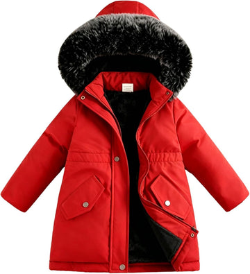 Girl Winter Coat Heavyweight Hooded Puffer Jacket Kid Parka Outwear