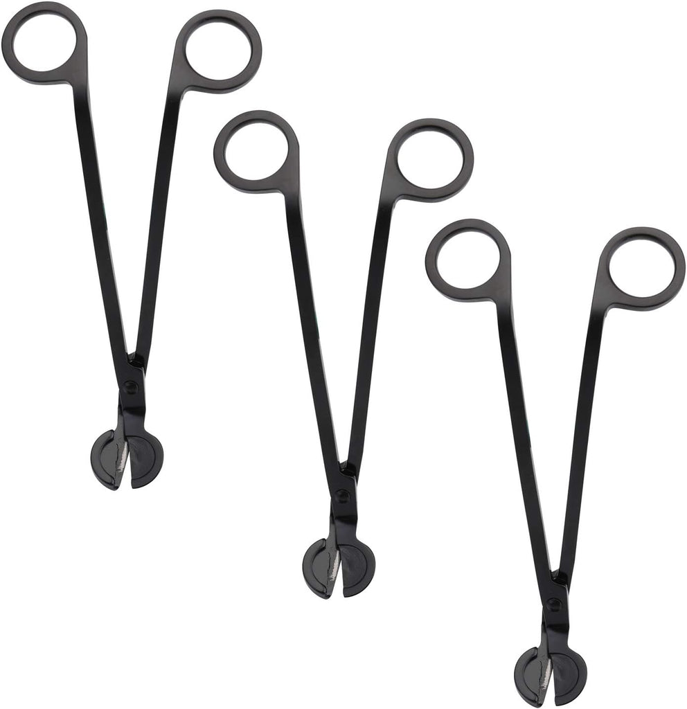 Candle Wick Trimmer, Stainless Steel Wick Clipper Cutter, Wick Scissor, Reaches Deep Into Candles to Cut Spent - Set of 3