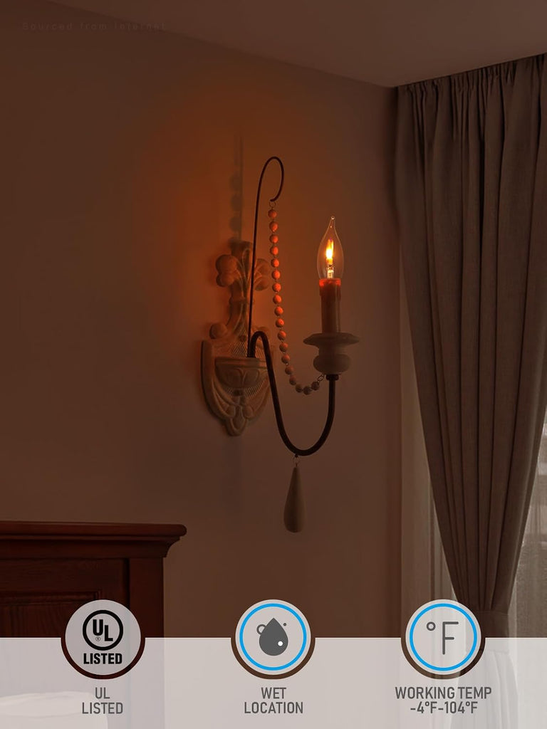 Flame Light Bulbs E12 LED Flickering Fire Bulbs 1800K