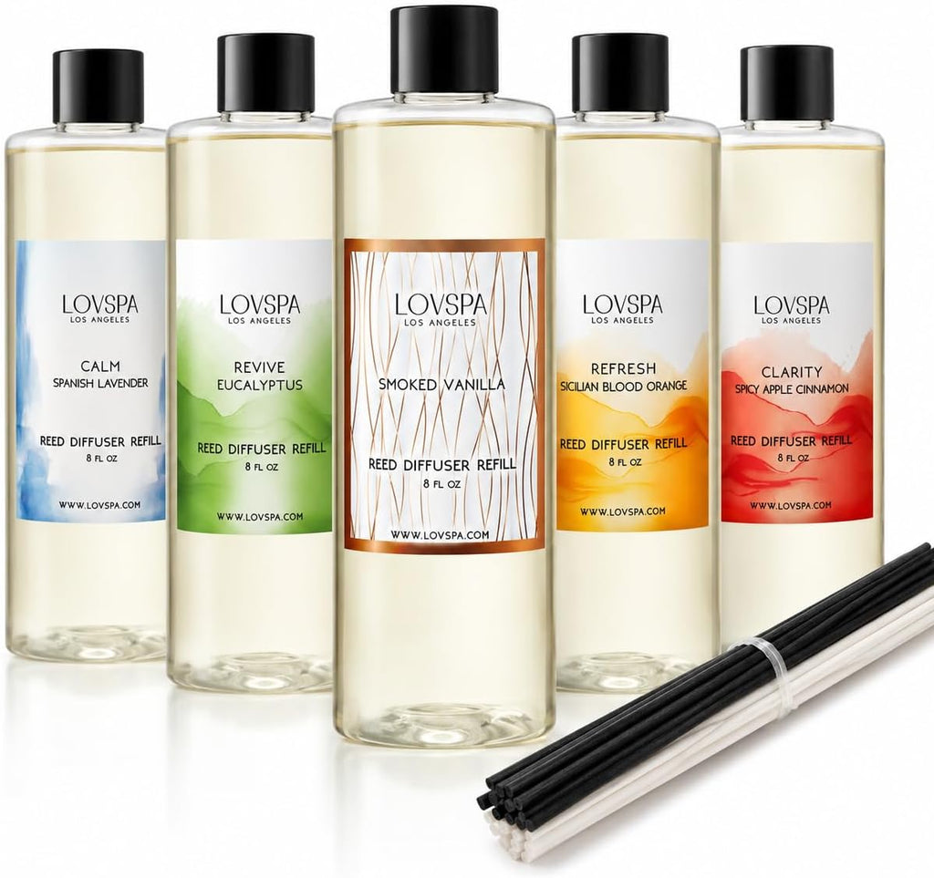 Escape Beach Getaway Diffuser Oil - Essential Oils for Diffuser Refill & Air Freshener Room Spray - Long-Lasting & - Set of 8