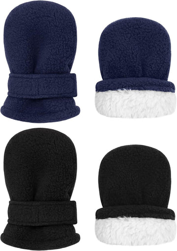 Baby Mittens Toddler Gloves Kids Winter Gloves Baby Girl Boy Winter Mittens Infant Mittens 2 Pair Pack
