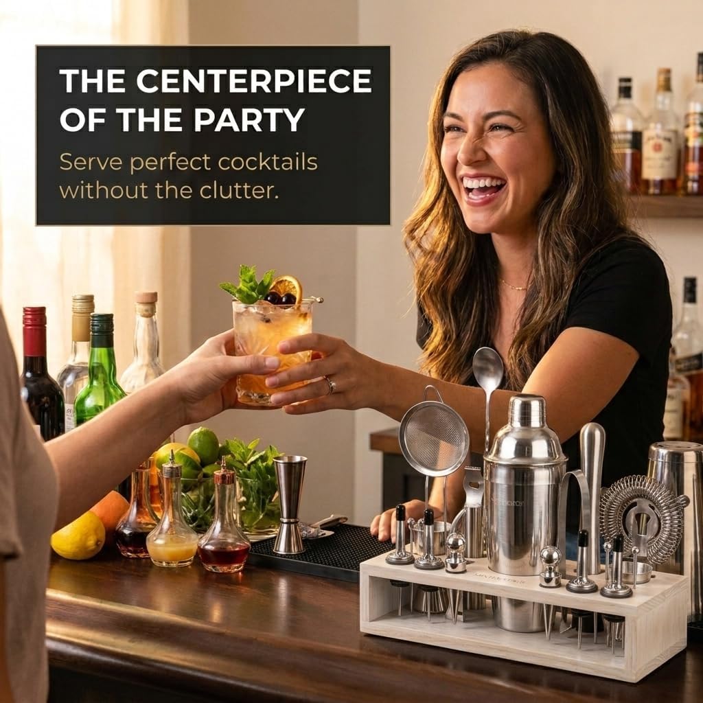 Mixology Bartender kit | Professional Bartender Set by - bar Tools, Accessories, and bar Sets for The Home - Set of 31