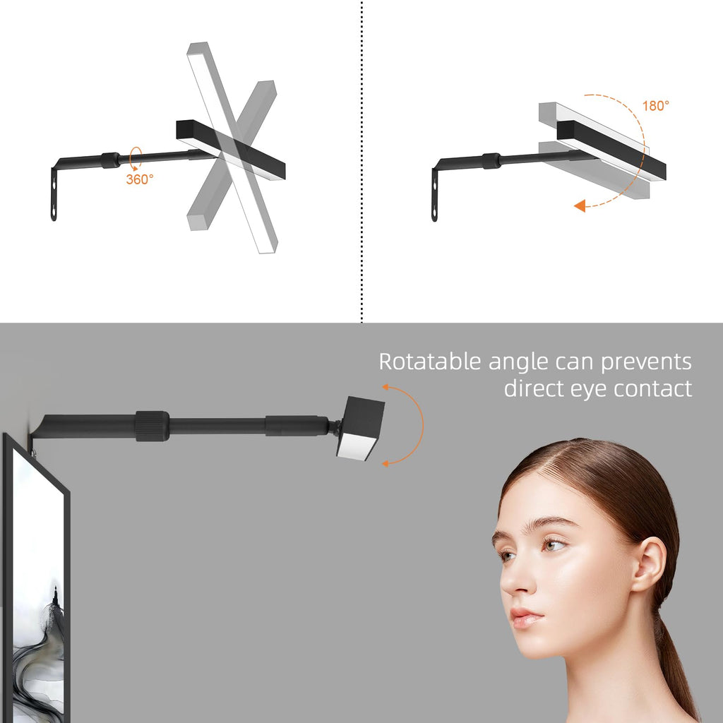 12" LED Picture Light Plug in, 4W Black Art Light