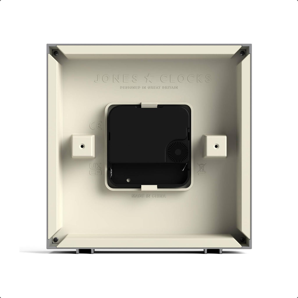 Disco Desk Clock | Sleek Square Design | Gray