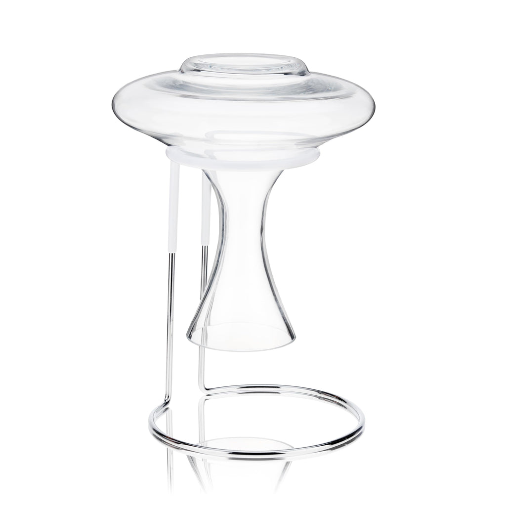 Wine Decanter Drying Stand and Holder, Essential Accessory Glassware Rack for a Spot-Free Finish, Rubber Coating