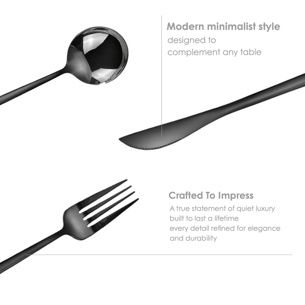 Silverware Set for 6, 30-Piece Lincoln Slim Handle Flatware Set, Stainless Steel Cutlery Set with Fork Knife Spoon