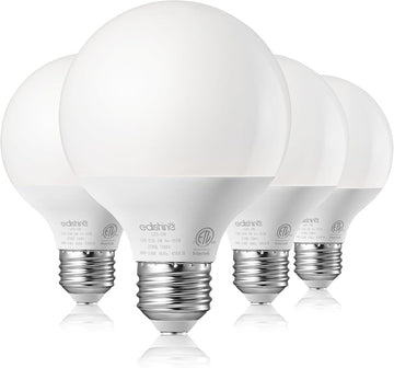 Vanity Light Bulbs, G25 LED Bathroom Light Bulbs, 25 Watt Equivalent Globe Light Bulb, CRI90+ 2700K Warm White 450LM