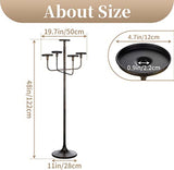 48inch Tall Candlestick Holders Floor Candelabra Black 5 Arms Candle Holders for Pillar Candles Flower Centerpiece