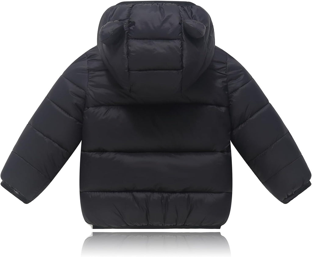 Toddler Baby Boys Girls Winter Jackets Coat Light Boy Coats Infant Bear Hoods Puffer Padded Jacket for Little Kids