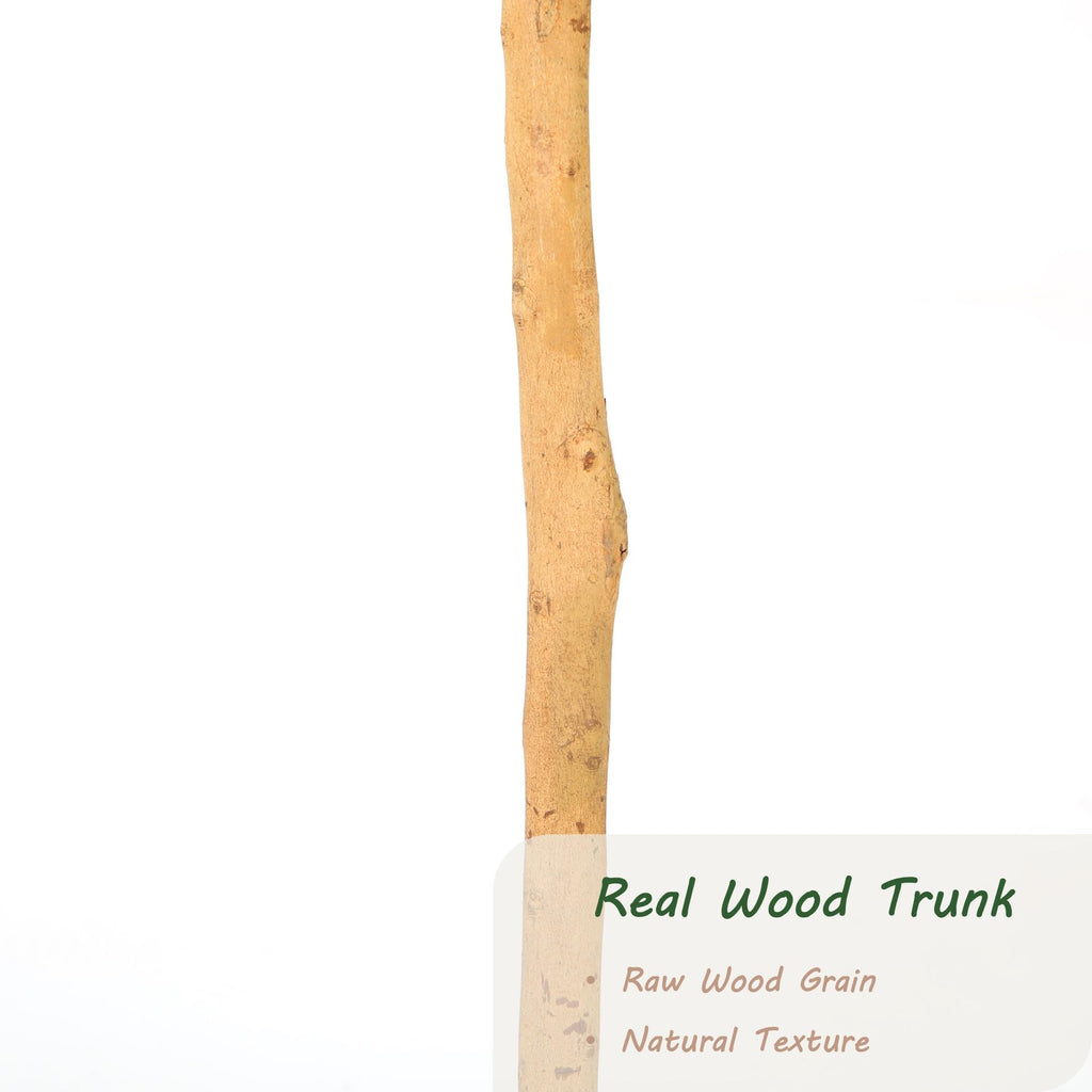 7ft Faux Olive Tree with Warm White Spotlight & Real Wood Trunk, 84in Artificial Olive Tree with Lifelike Fruits &