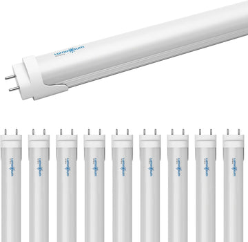 T8 LED Tube Light Bulbs 4 Foot 20W, ETL Listed, 4000K 10 Pack