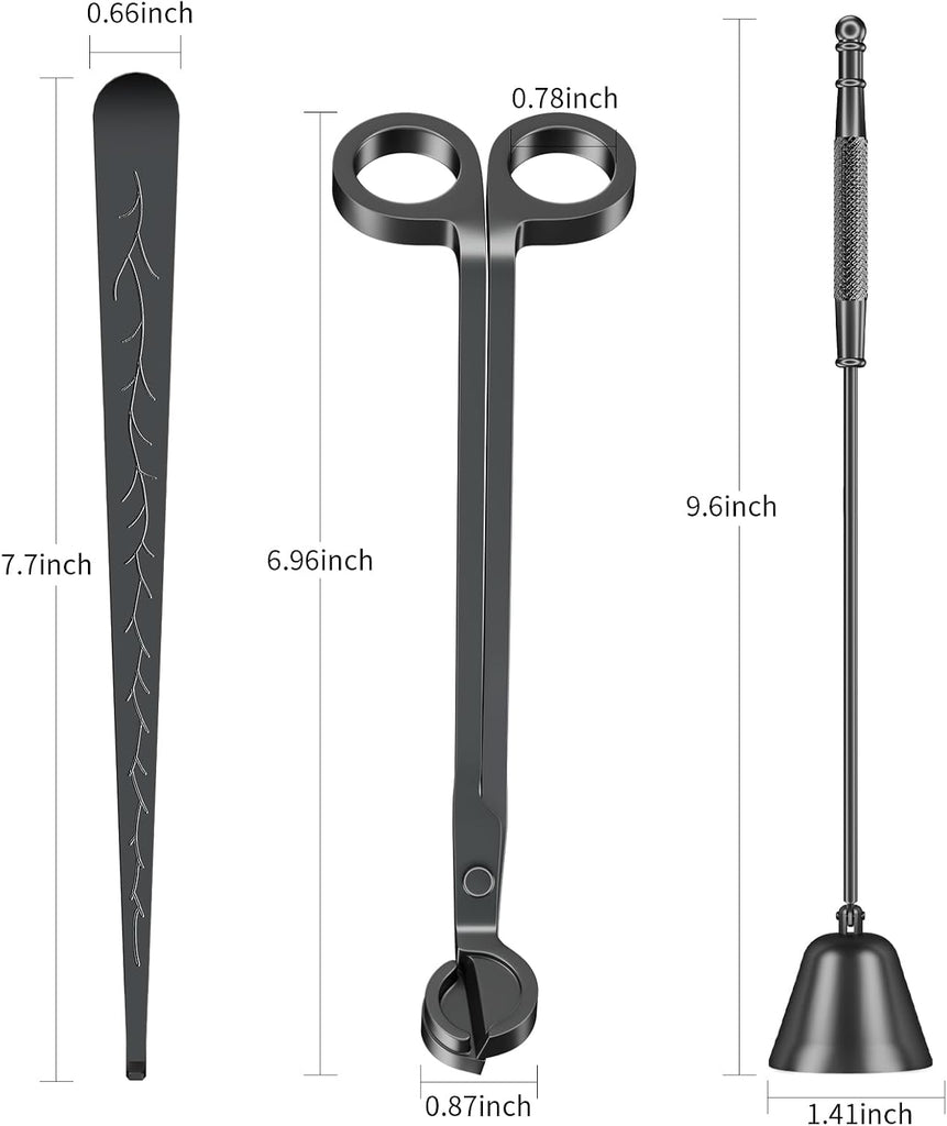 Candle Wick Trimmer, Candle Snuffer and Wick Dipper & Candle Accessory Set, 3 in 1 Candle Care Kit for Candle Lover