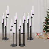 5 Arm Candelabra Centerpieces for Tables, 4 Set Floor Candle Holder, 41.3'' Tall Candlestick Stand with Acrylic