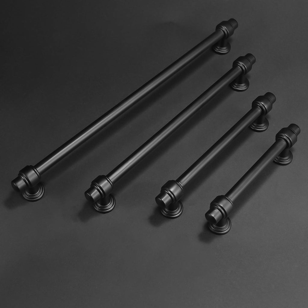 6 Pack 15 inch Matte Black Kitchen Cabinet Handles Cabinet Pulls Black Drawer Pulls Kitchen Cabinet Hardware Handles