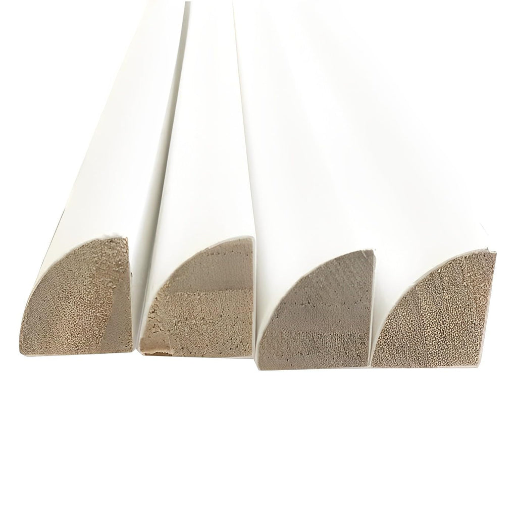 1/2′′ ×1/2′′ × 94′′ Solid Pine Quarter Round Trim - Double Primed & Painted - 50-Piece Bundle, Ships Free