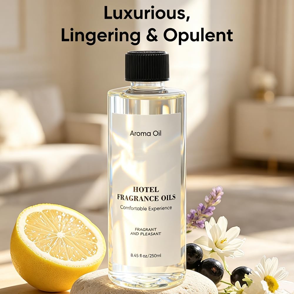 Hotel Diffuser Oil Refill Inspired by The Ritz-Carlton Hotel - 250 ml 8.45 fl oz -Aromatherapy Essential Oil- Lemon