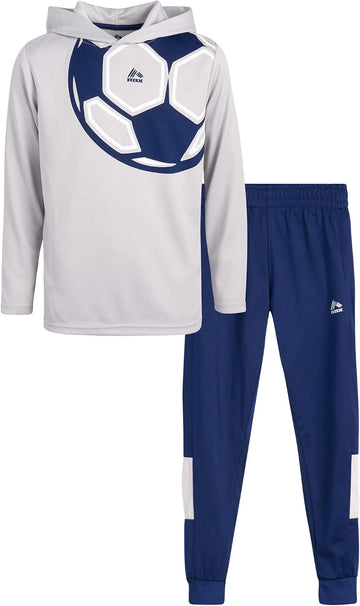 Boys Jogger Set 2 Piece Athletic Pullover Hoodie & Tricot Jogger Pants