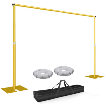12x10ft Heavy Duty Backdrop Stand, Adjustable Pipe and Drape Stand