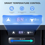 18L Beverage Refrigerator Cooler 24Can, Mini Fridge with Quiet Compressor, LED L