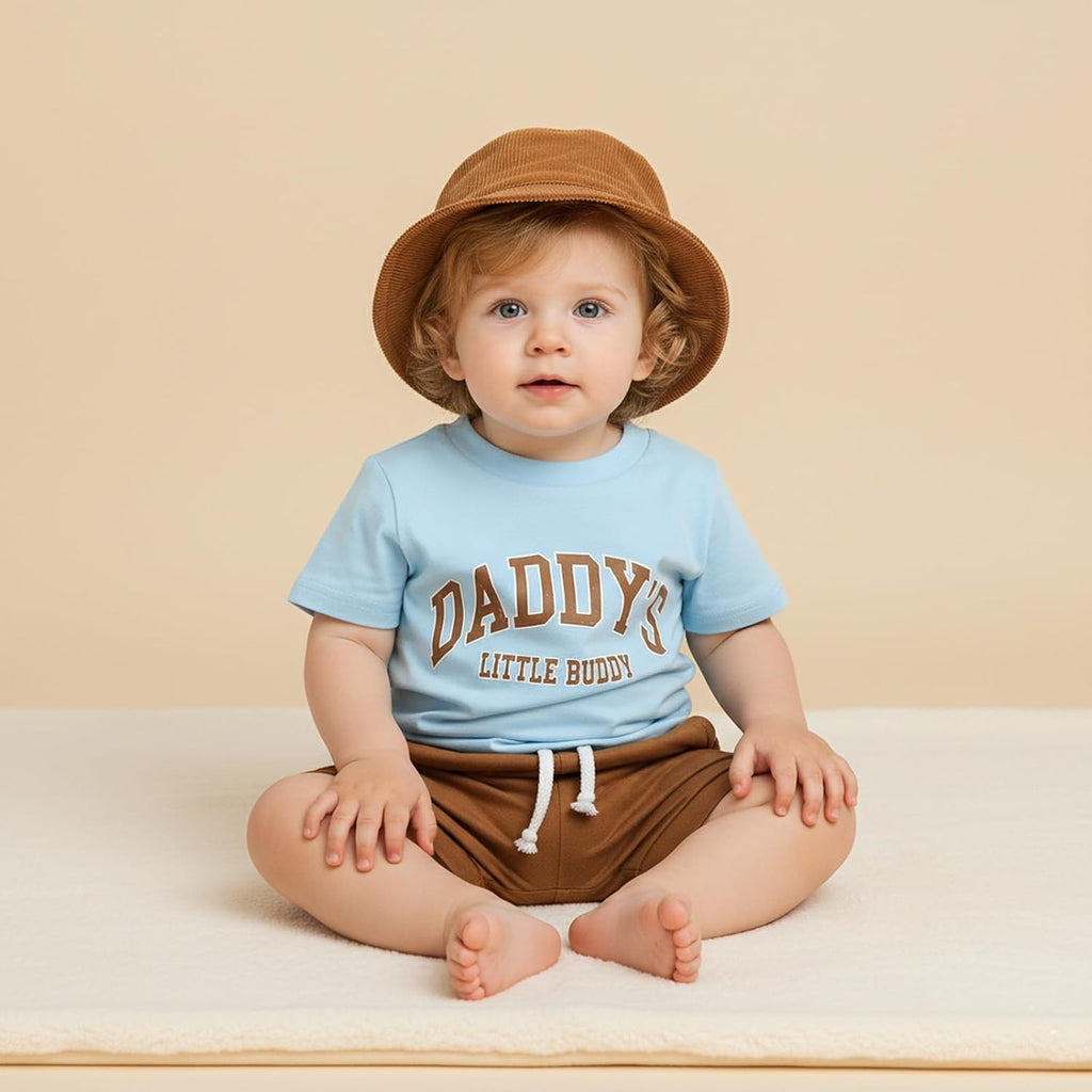 Baby Boy Clothes Toddler Fishing Tee Shirt Shorts Set