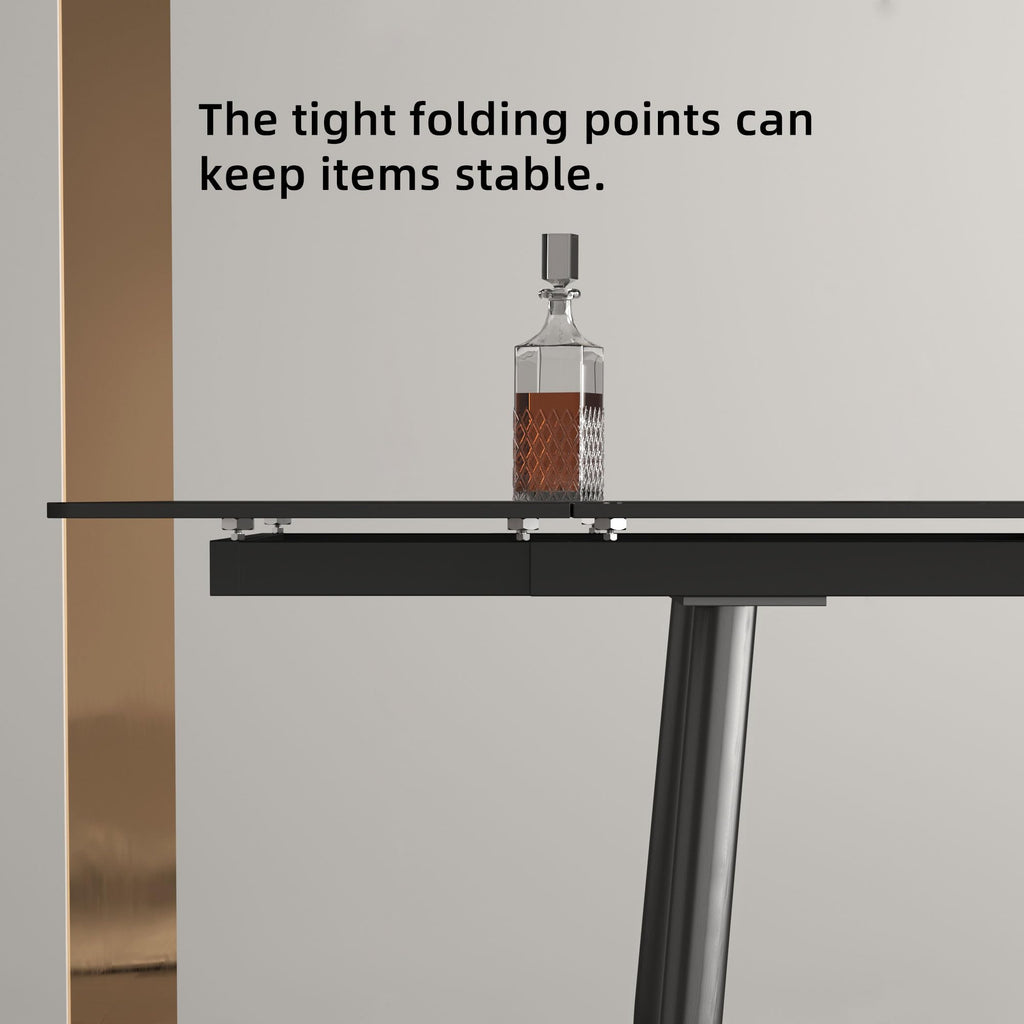 62.9"-94.4" Extendable Dining Table with Sintered Stone Tabletop