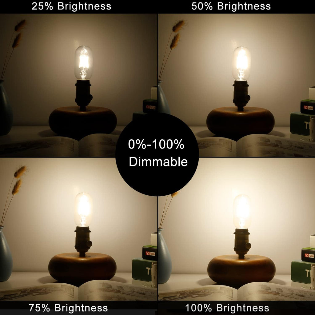 T45 E26 Led Bulb 60 watt,Edison Bulbs,Neutral White 4000K,Clear