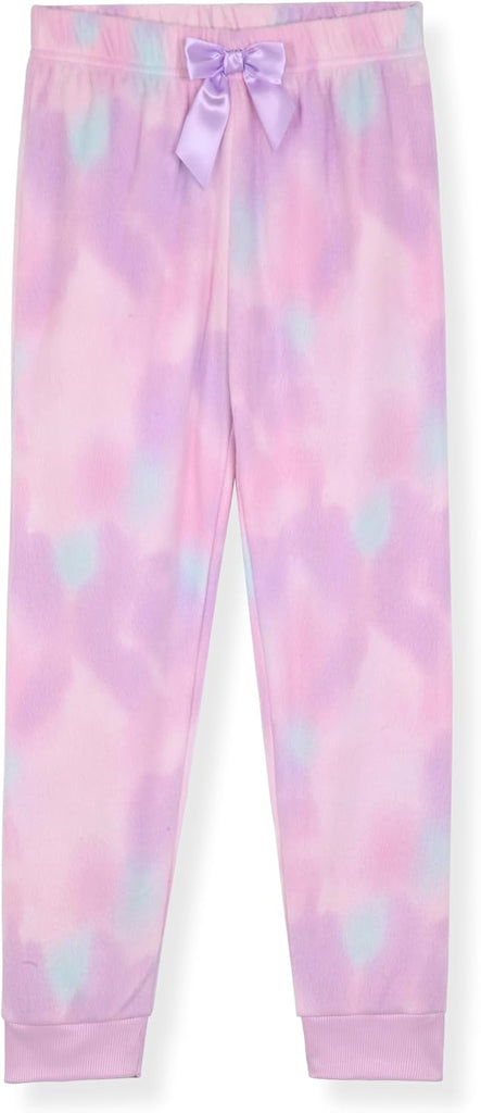 Girls Fleece Pajama Set Long Sleeve Tops & Fleece Pants Soft Kids Sleepwear Multipack Cute Prints