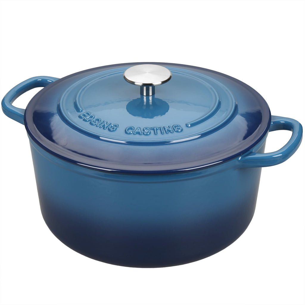 Enameled Cast Iron Dutch Oven with Sourdough Bread Baking Kit, Bread Dutch Oven with Lid, Includes Proofing Basket &