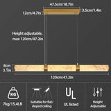 Cylinder Alabaster Chandelier, L47 Gold Mrable Chandeliers for Dining Room, Modern Linear Chandelier Over Table, Brass LED Chandeliers for Kitchen Island A125-B0F6LV9772