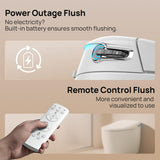 Smart Toilet with Bidet Built-in: Bidet Toilet with 4 Washing Modes Child Friendly, Toilet Bidet with Heated Seat
