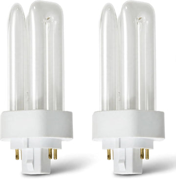 Triple Tube Compact Fluorescent Bulb PL-T Plug-in CFL Lamp 4-Pin GX24Q-1 Base 13W 2700K Warm White