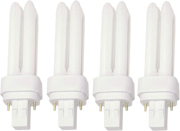 13 Watt CFL Light Bulbs 2 Pin GX23-2 Base 4100K Cool White 13W High Output 800 Lumens Double Tube Compact Fluorescent