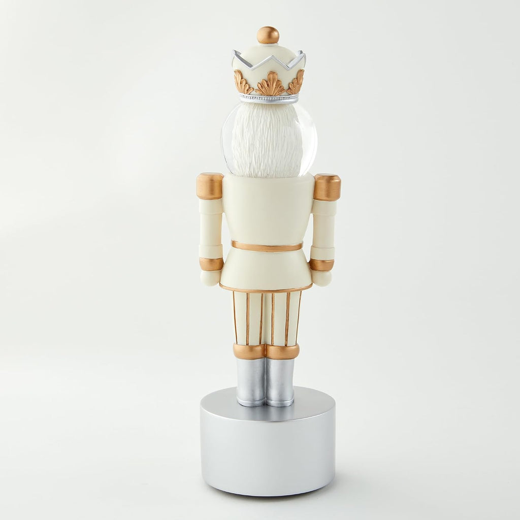 Engraved Nutcracker Musical Snow Globe Figurine in Light Tone (Free Customization), Plays Dance of The Sugar Plum