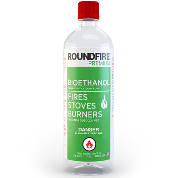 Premium Tabletop Fireplace Fuel - 1 Liter Ethanol for Fire Pits and Table Top Fireplaces