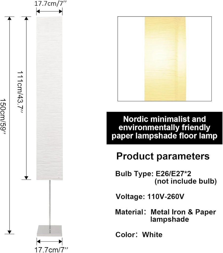 Inspired Noguchi Style Paper Floor Lamp | Casa Home Living