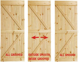 K-Bar Solid Pine Core Unfinished Interior Barn Door Slab DIY Kit 83.5 in. x 36 in.