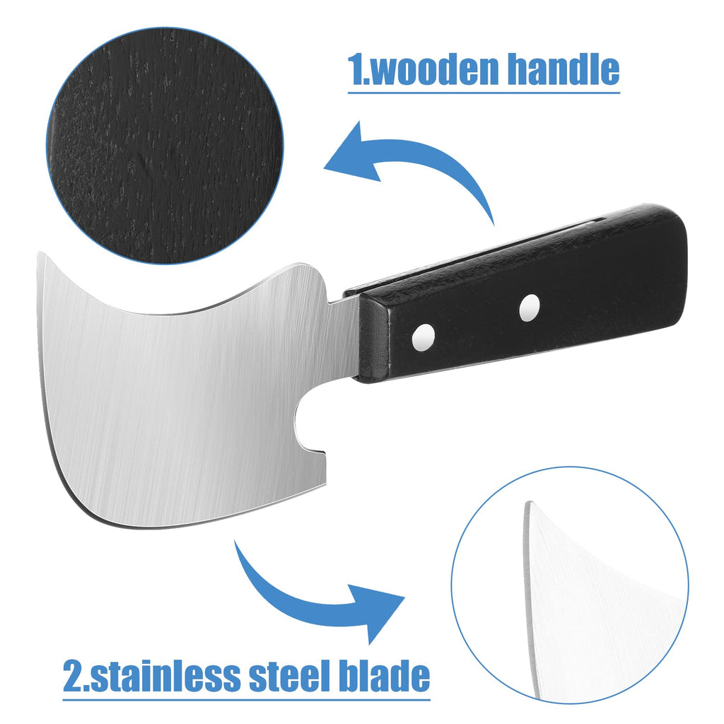 2 Pack Rocker Knives for Disabled Sharp Steak Knives One Handed Adaptive Equipment Gadget 8 x 3 Inch Easy Hold Curved