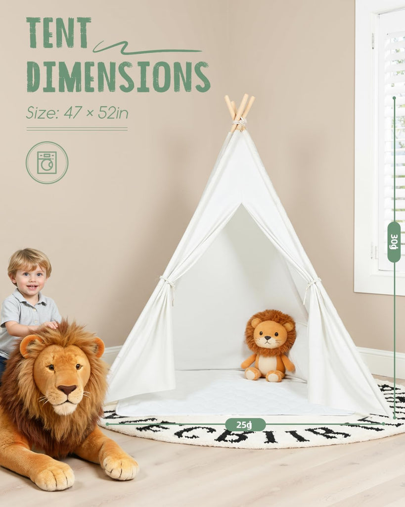 Teepee Tent Play Tents Girl Boy Indoor Outdoor Gift Playhouse Toy