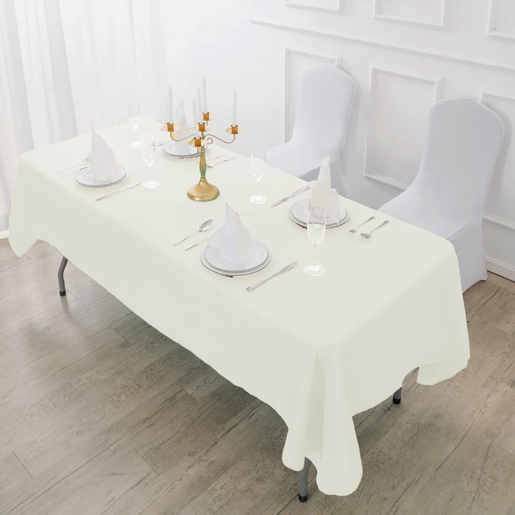 6 Pack Waterproof Rectangle Tablecloth, 60x120 Inch, Stain Resistant and Wrinkle Polyester Table Cloth, Fabric Table
