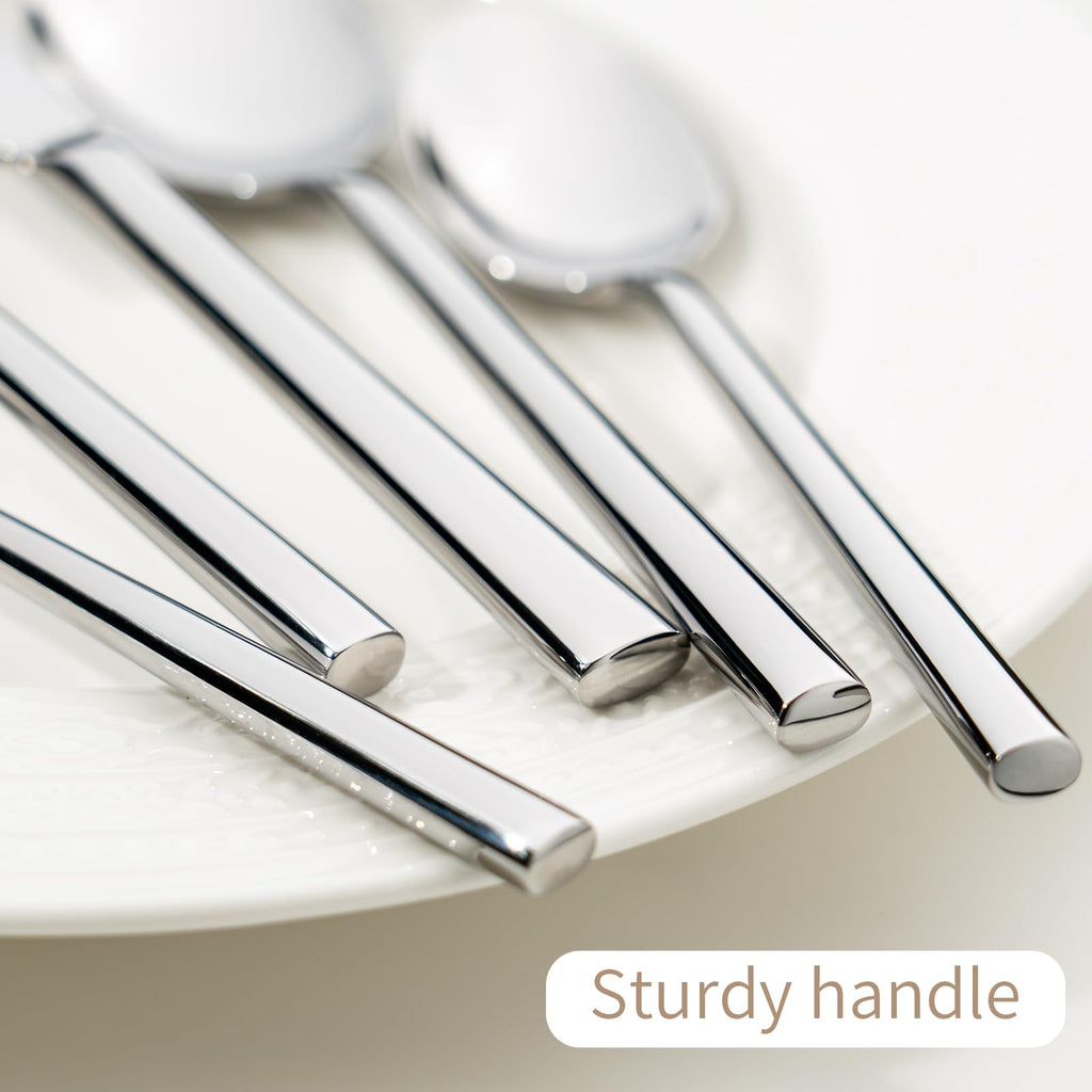 Potter 60-Piece Forged Silverware Set Stainless Steel Flatware Set Cutlery Set, Service for 12, Mirror Finish