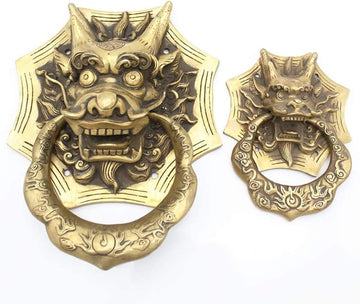 Door Knocker Vintage Front Door Home Decorative Dragon Door Knockers Brass , Antique Gate Knocker Hardware Pull