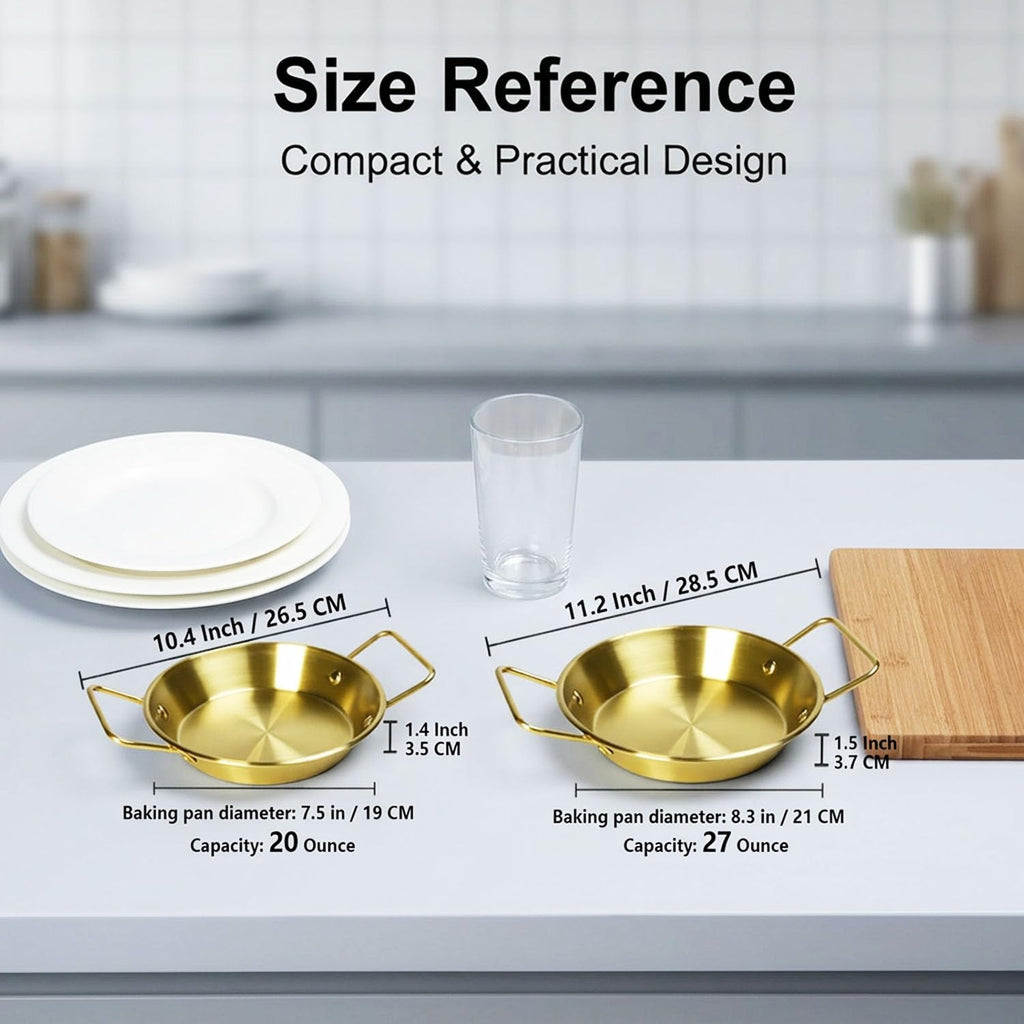 Pie pans Quirche Dishes Stainless Steel Set of 4, Specialty Gratins Pots and Pans Cookware, Au Gratin Baking Dish