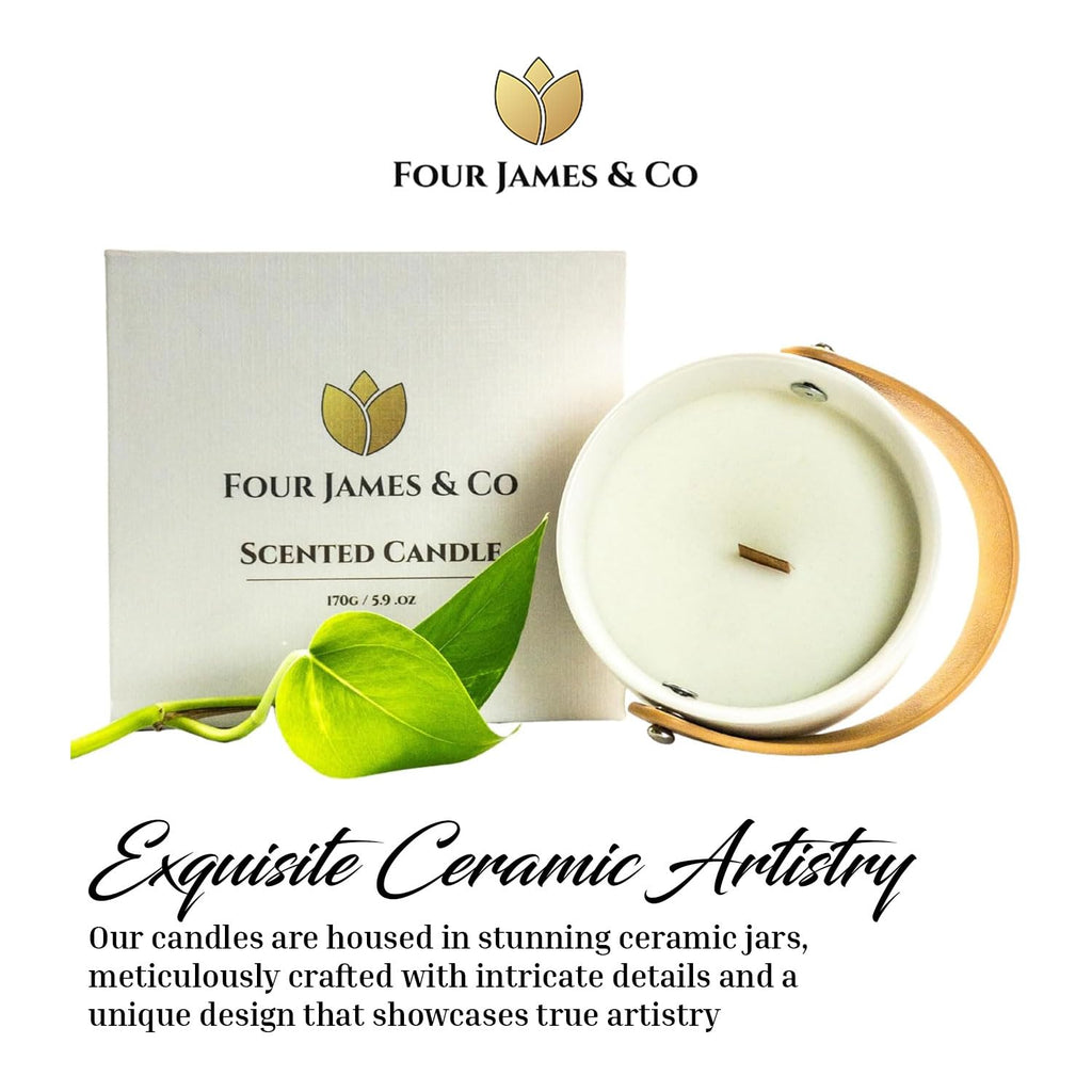 Luxury Highly Scented Premium Eco-Friendly Soy Wax 6oz Candles in Modern Giftable Box, Scent:(LastChance)